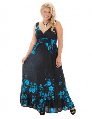 langes Prinzessin-Ocker-Kleid
