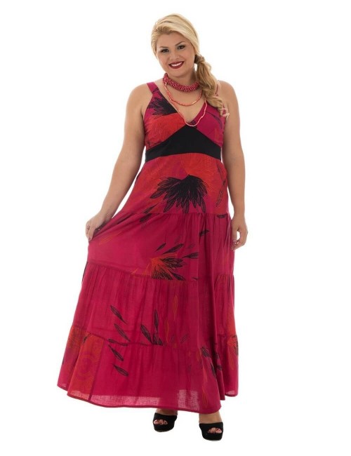 vestito-volant-estate-rosso-plus-size