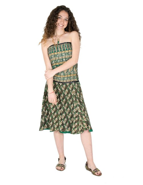 dress-short-trapless-green