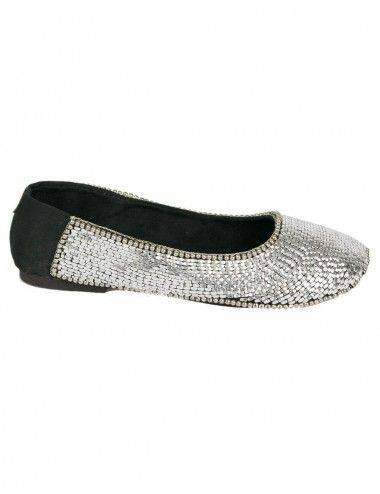 balerina-alpargata-calzado-zapato-plateada-etnico-par 2