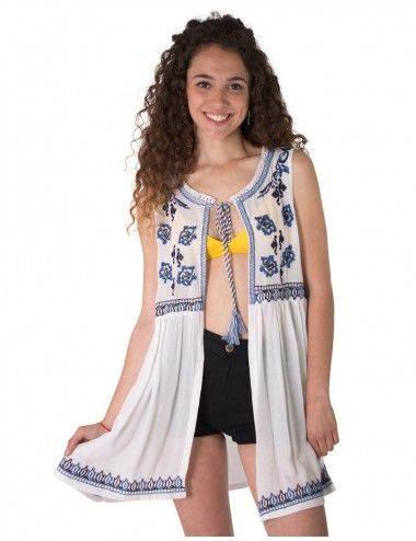 Camiseta-boho-chic-con-flecos-playa 2