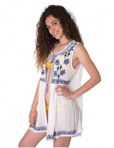 T-shirt chique-sexy com franjas