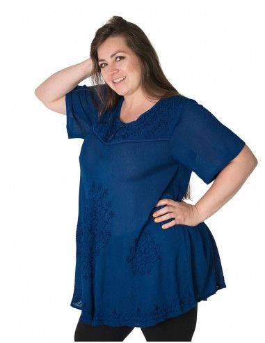 blouse -beach-blue-plus-sizes-cheap
