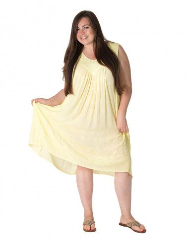 Kleid-Midi-ärmellos-plus-Größe-lila-billig