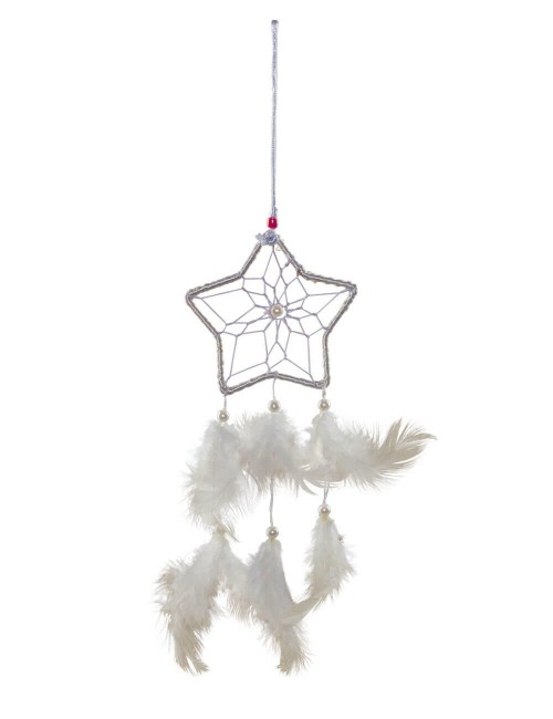 Dreamcatcher-plumes-étoile-blanche