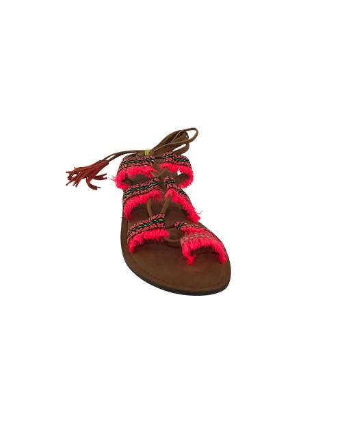 Women's hippie sandal with fringes