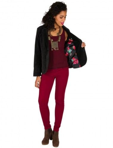 Jacket-short-female Velvet-black-close 2