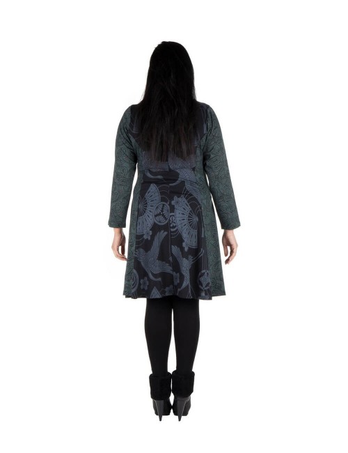 Dress-size-large-Black-Stamped-Phenix-Grey-back