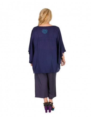 chemisier-grande-taille-bleu-briderie-ethnique