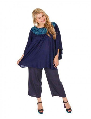 chemisier-boho-chic-grande-taille-broderie-bleu 2