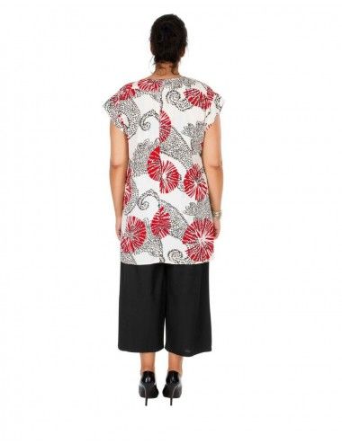 Tunica-con-manga-corta-blanca-talla-grande 2