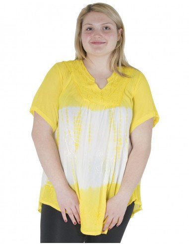 blouse-woman-plus-size-degrade-sleeves-fuchsia blouse