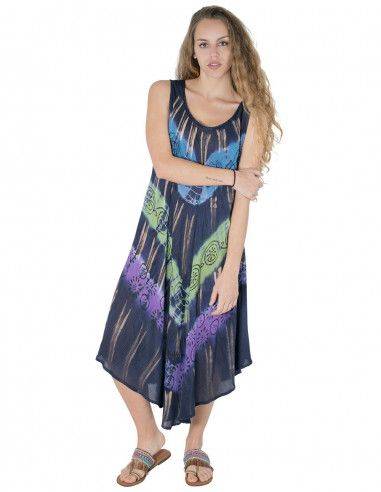 Robe-valencia-plage-sans manches-hippie-chic