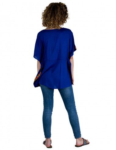 t-shirt-kaftan- summer-woman-hippie-blue-back