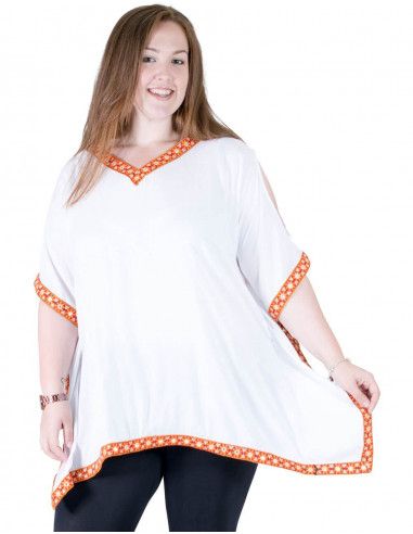 chemise-poncho-été-grandes tailles-noir